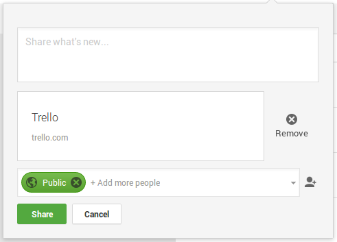 No preview for Trello link on Google+